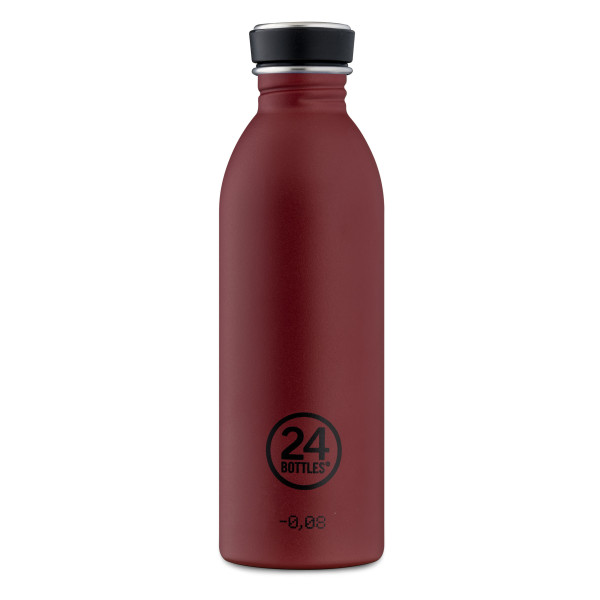 Trinkflasche Edelstahl M5 country stone red. 24Bottles Design Edelstahlflaschen - BPA-frei, auslaufsicher, 0,5 Liter Volumen, ...