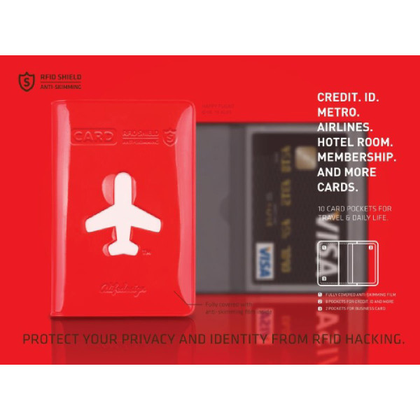 Kartenetui mit RFID Schutzfolie für Kreditkarten, Visitenkarten ... von ALIFE Design.