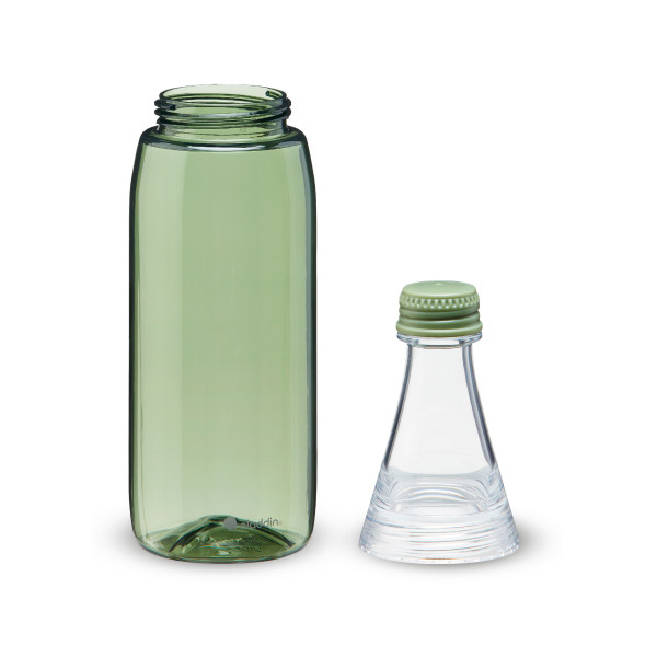 Leichte, zerlegbare Wasserflasche aus Kunststoff - Aladdin Trinkflasche grün FRESCO TWIST & GO - auslaufsicher, BPA-frei ...