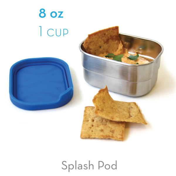 Lunchdose klein aus Edelstahl mit Silikondeckel - SPLASH POD - Eco Lunchbox