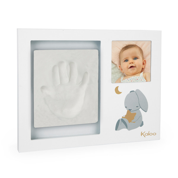 Geschenkset Bilderrahmen BABY - für den ersten Gips Handabdruck / Fußabdruck + Babybild. Geschenk zur Geburt eines Babys - schöne Erinnerung von Kaloo.