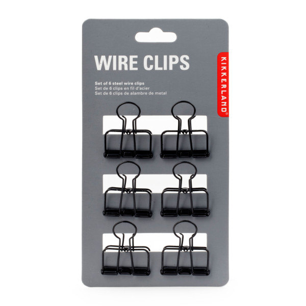 Klammern WIRE CLIPS 6er-Set - schwarz