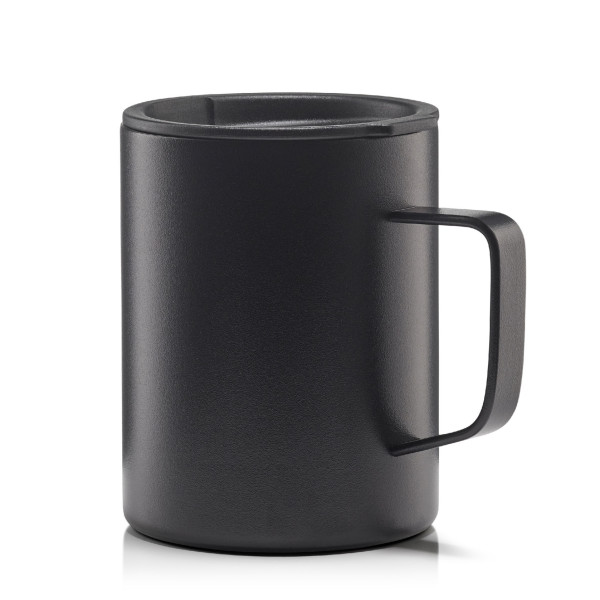 Becher Edelstahl mit Kaffeedeckel, CAMP CUP 400 ml - schwarz