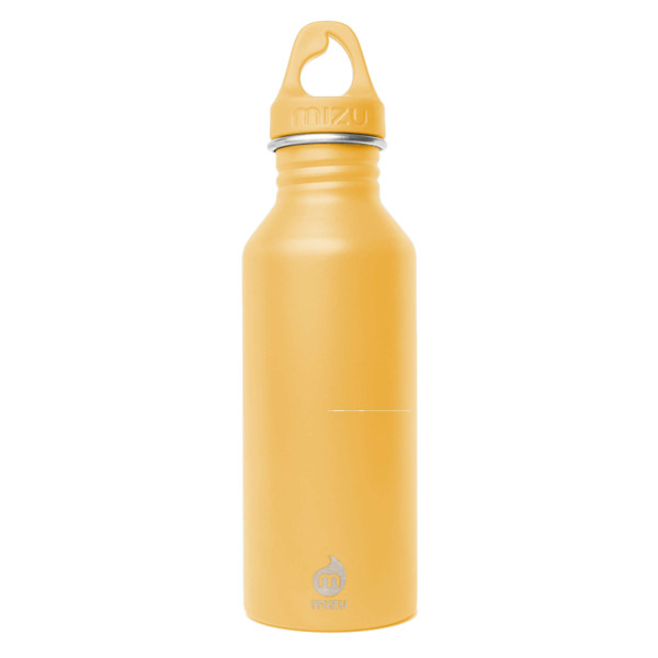 Trinkflasche M5 harvest gold von MIZU mit 500 ml Volumen. Gelbe Edelstahlflasche - robust, leicht, auslaufsicher, BPA-frei