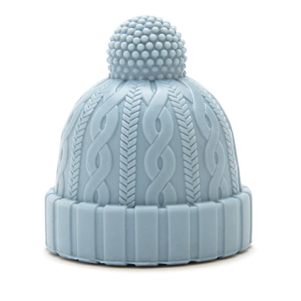 Flaschenstöpsel BEANIE 2er-Set hellgrau-blau
