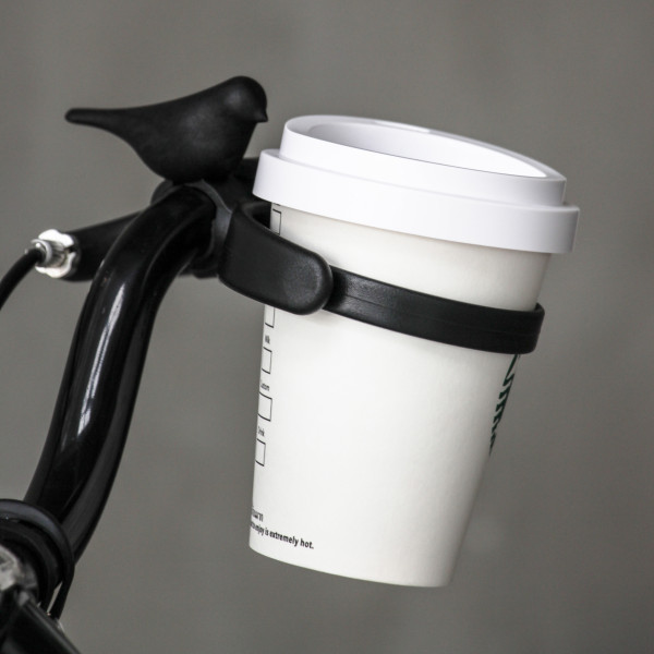 Für mehr Luxus auf ihrem Fahrrad - Sparrow Bird Bike Cup Holder - Fahrrad Becherhalter von Qualy Design.