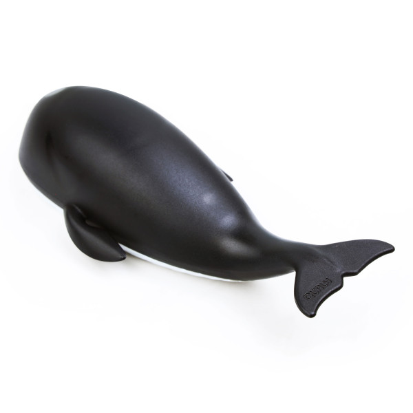 Qualy Flaschenöffner Wal. Nachhaltiger Kapselheber mit Magnet MOBY WHALE. Produziert aus 3 PET Flaschen.