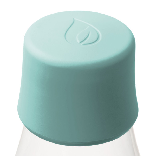 Gesund und nachhaltig Wasser trinken! Mit der Retap Design-Trinkflasche aus Borosilikat-Glas.