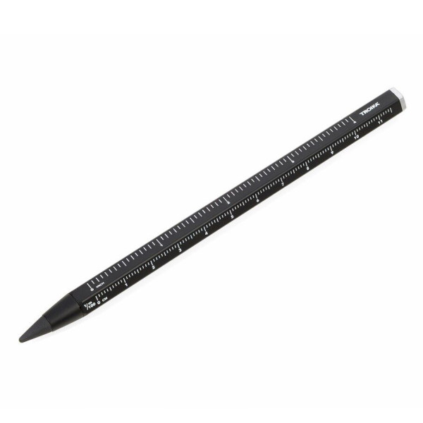 Multitasking Bleistift schwarz - ENDLESS Stift von Troika. Stift mit Endlos-Mine (20km) und Lineal.