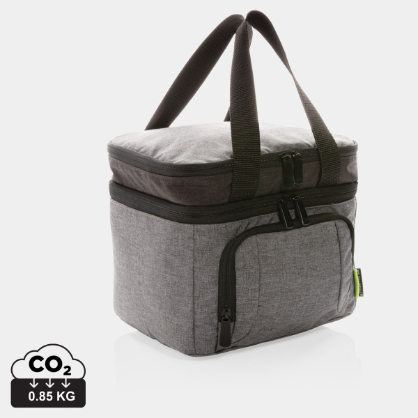 Isoliertasche grau / Kühltasche mit Reißverschluss - idealer Begleiter im Auto, für Reisen, Badesee und mehr.