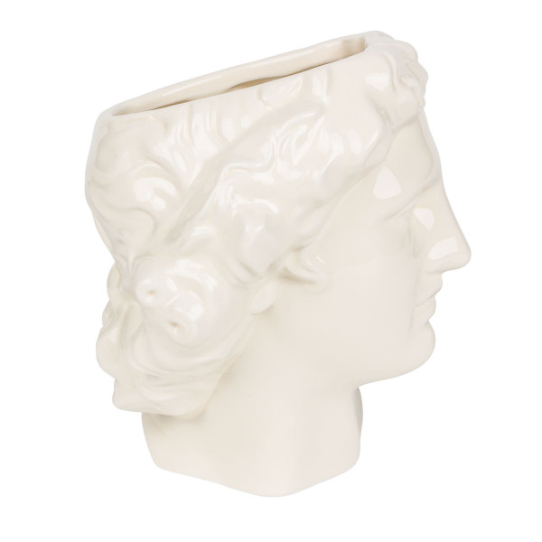 Die weiße Apollo Vase aus Keramik von DOIY Design: das originelle Dekoojekt mit Mehrwert. Stylischer Eyecatcher für Blumen
