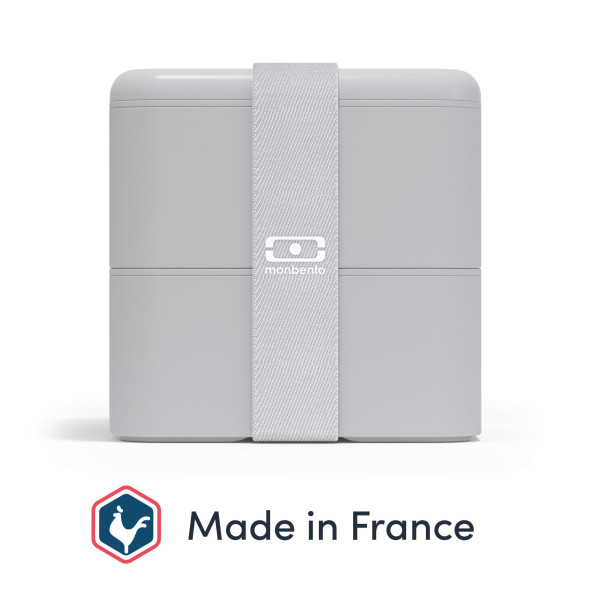 Große Lunchbox MB SQUARE Bento Box von monbento - hellgrau / cotton - Moodbild - Lunchbox Made in Frankreich