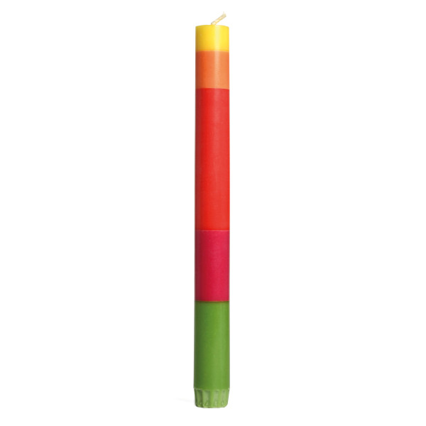 Stabkerze Frohes Fest - Weihnachtskerze Weihnachtsstern - Themenkerze bunt gestreift von not the girl.