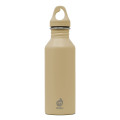Sandfarbene Trinkflasche M5 von MIZU Design. Auslaufsichere Edelstahltrinkflasche 0,5 l mit Schraubdeckel. BPA-frei, robust, leicht ...