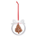 TONDO Weihnachtsschmuck Tannenbaum - wunderschöner Baumschmuck aus Licht reflektierenden Edelstahl und den warmen Tönen des Nussbaumholzes.