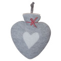 Herz Wärmflasche von dorothee lehnen Textildesign! Hochwertige Wärmflasche mit echtem Wollfilz Bezug - grau mit Herz-Motiv.