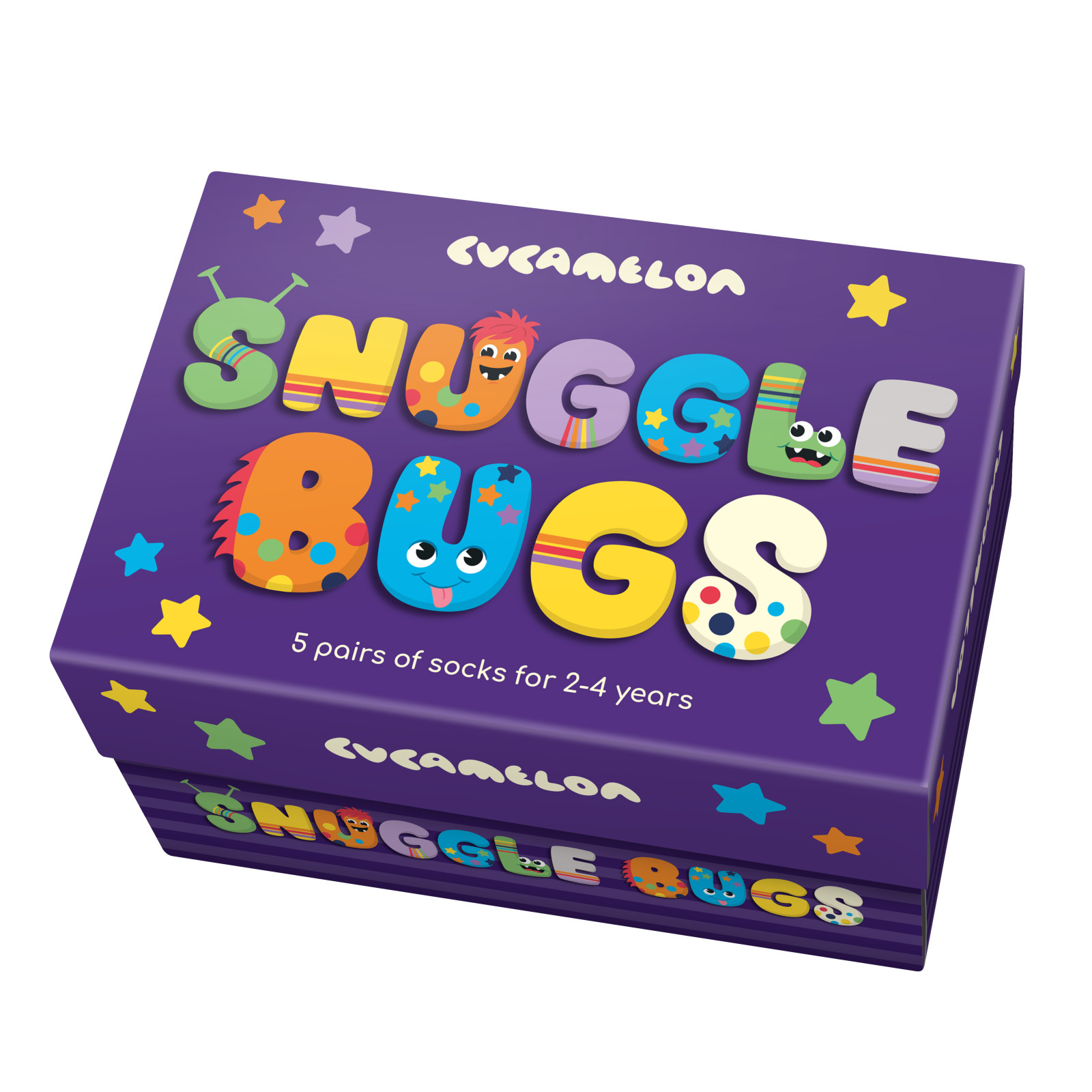 Monster Socken Kinder - (5 Geschenkbox Bugs Snuggle Paare)