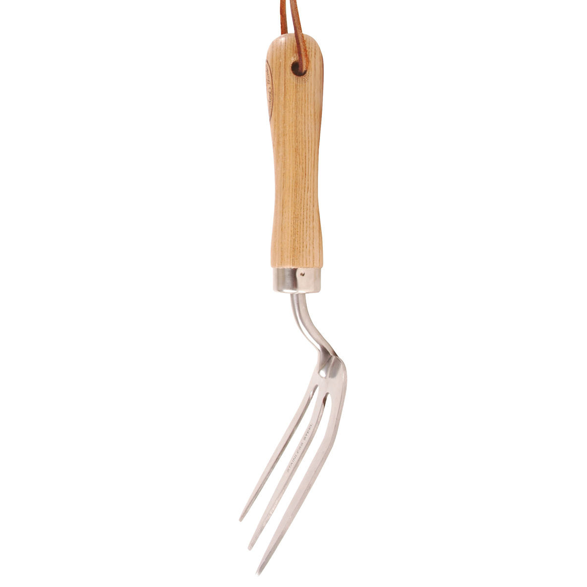NIROSTA Gabel Aus Edelstahl Mit Holzgriff – 20 Cm Lang, Braun/silber, 1 Stück, Spülmaschinenfest