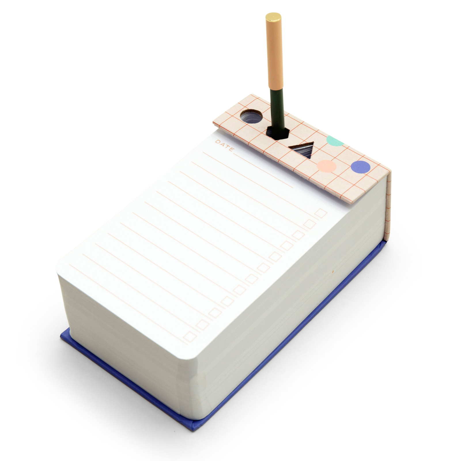 Notizblock Notizblock mit Stifthalterung und 576 Seiten + Stift