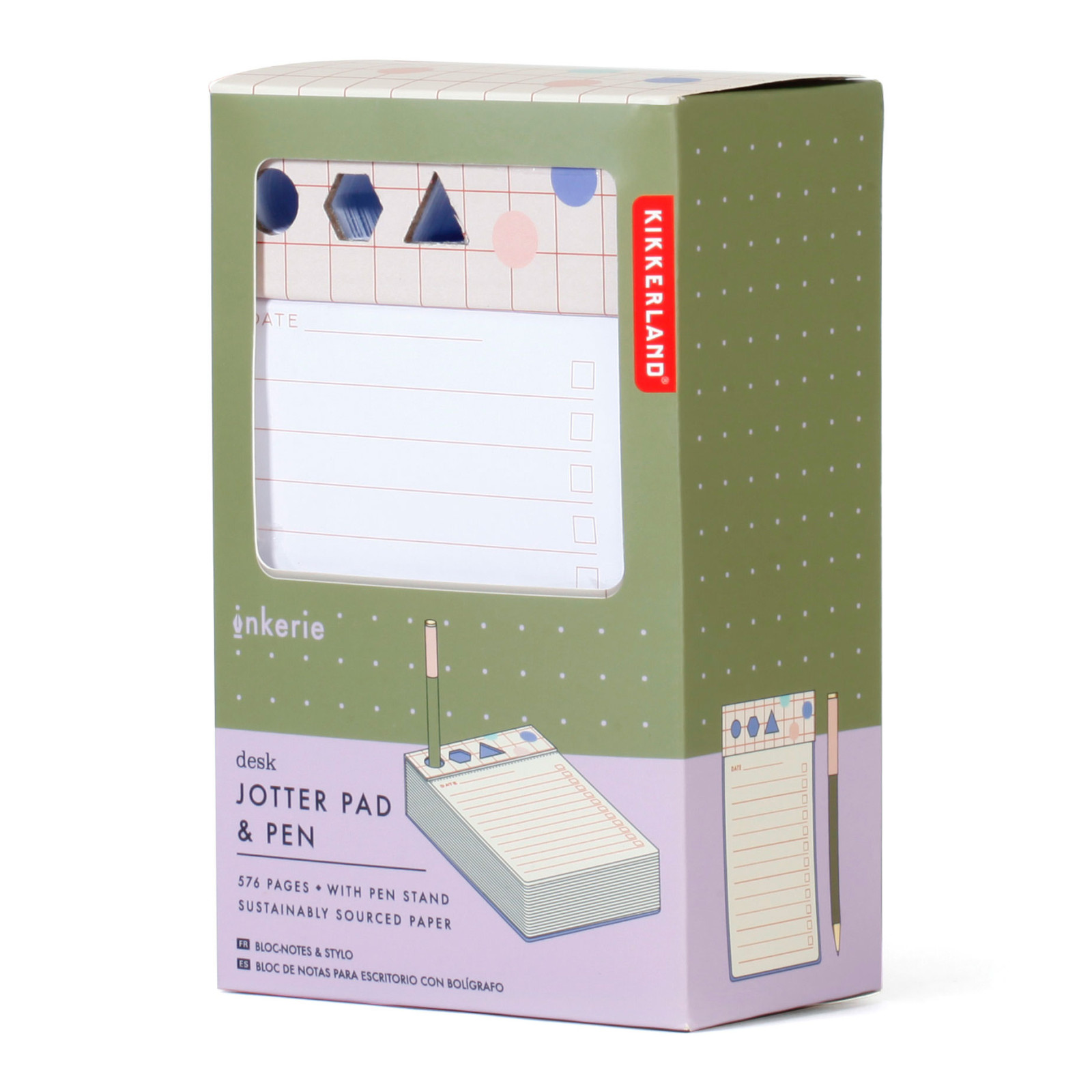 Notizblock Notizblock mit Stifthalterung und 576 Seiten + Stift