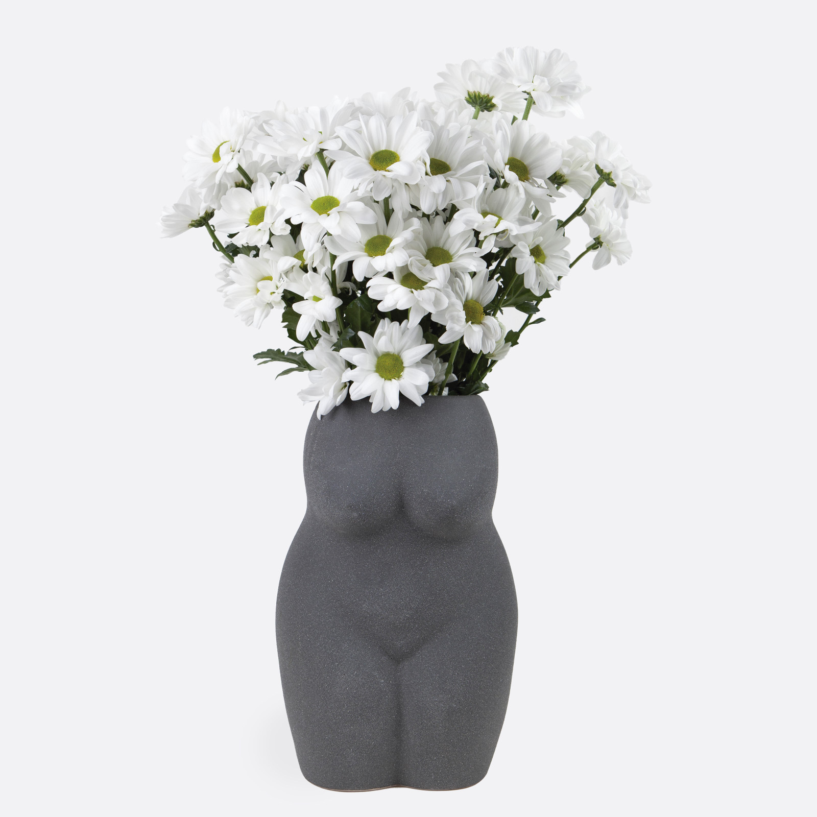 Body Vase Aus Beton Grau – Handgefertigt, Frostsicher, Für Blumen & Deko, 16x11x12 Cm