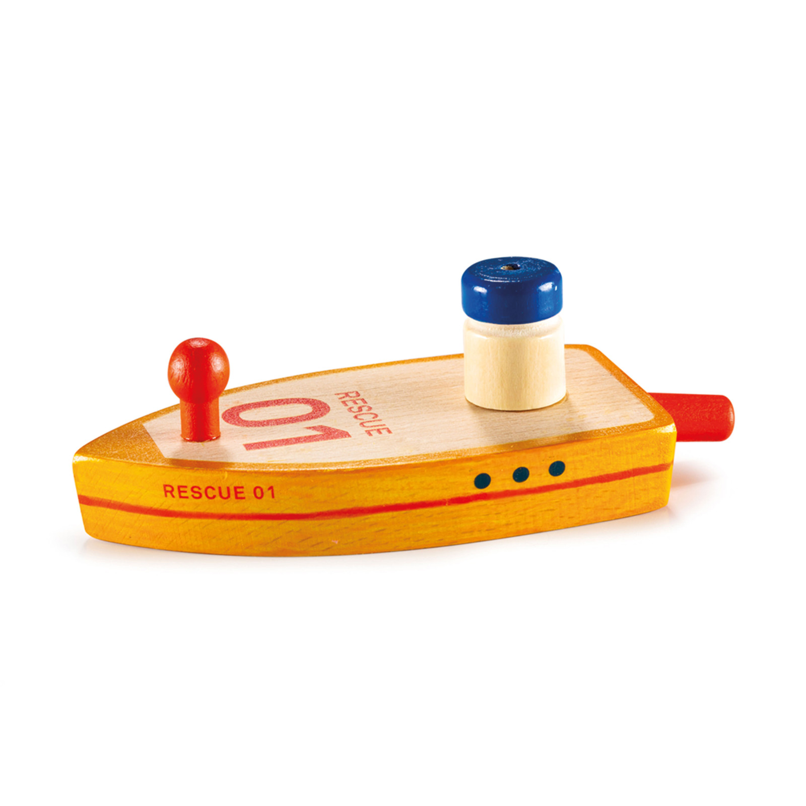 holzboot spielzeug Luftballonboot - Holzboot BALLOON PUSTER BOAT