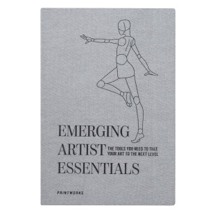Skizzenstifte 25-teilig. Emerging Artist Essentials. Großes Zeichenstifte Set in Leinenbox. Stifte, Gliederpuppe Holz (Modellfigur), Spitzer uvm.