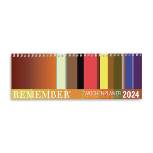 Bunter, hochwertiger Wochenplaner 2023 von Remember Design. Toller Jahreskalender - Design Planer für das Jahr 2023.