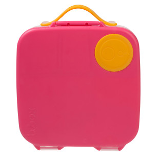 Große Lunchbox b.box rosa für Kinder. Großes Volumen, 4 Fächer, BPA-frei, auslaufsicher ... - b.box Kinderlunchbox strawberry shake.