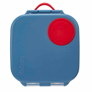Lunchbox blau-rot für Kinder von b.box. Die b.box mini Lunchbox blue blaze. Kleine b.box 3 Fächern (ein flexibles Fach in dunkelrosa).