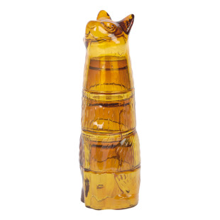 KITTY, 4-teilige Gläserset in ginger (ingwer bernstein) von doiy design das gestapelt zur dekorativen Katze wird.