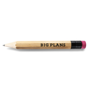 XXXL Bleistift BIG PLANS von Donkey Products. Extra großer Bleistift, um große Ideen zu Papier zu bringen.
