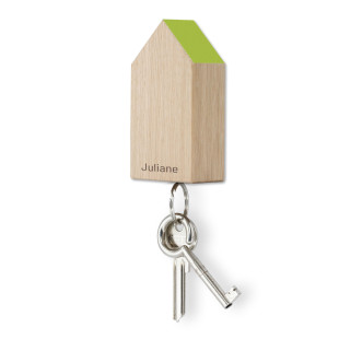 Schlüsselhaus magnetic, Eiche hellgrün, personalisiert